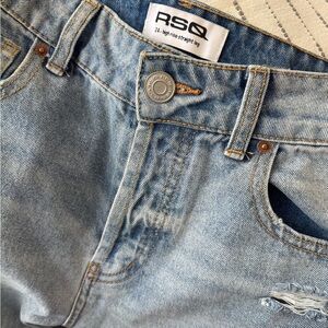 RSQ High Rise Straight Leg Jeans - Light Blue
